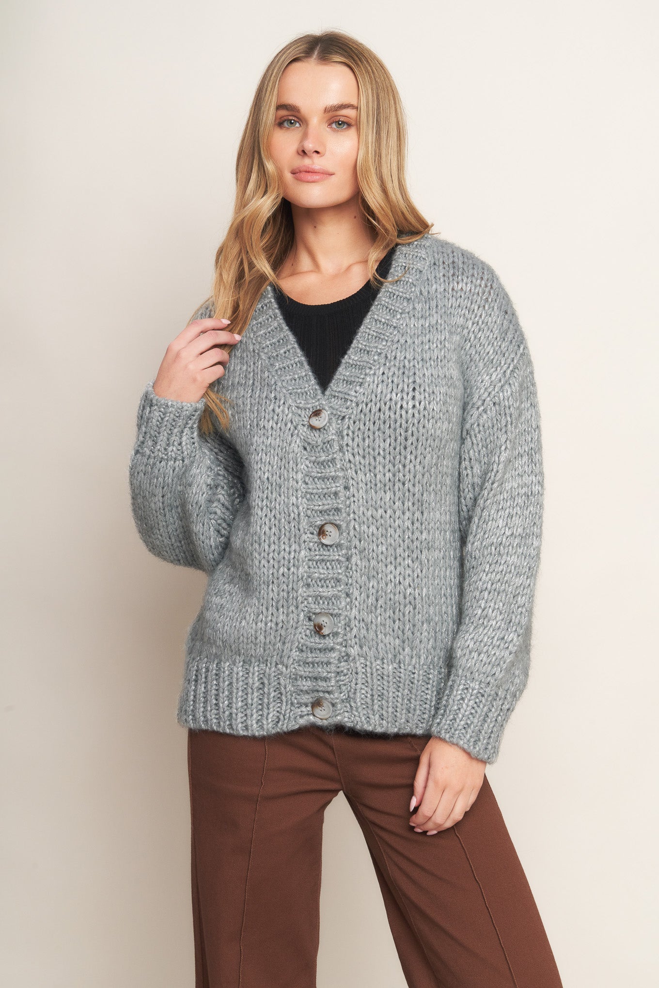 WEEKEND WARMTH SWEATER KNIT CARDIGAN Flying Tomato